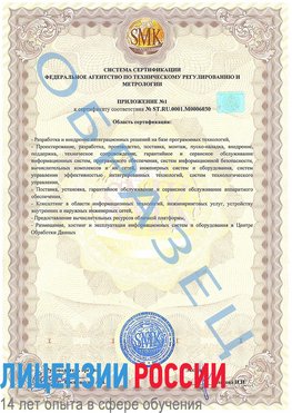 Образец сертификата соответствия (приложение) Ивантеевка Сертификат ISO 27001